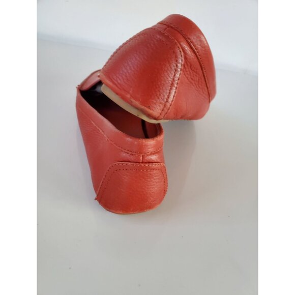 Tory Burch LOWELL 2 Orange Leather Driving Moccasin Loafers Size 9.5M Loafers - Picture 9 of 12